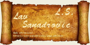 Lav Sanadrović vizit kartica